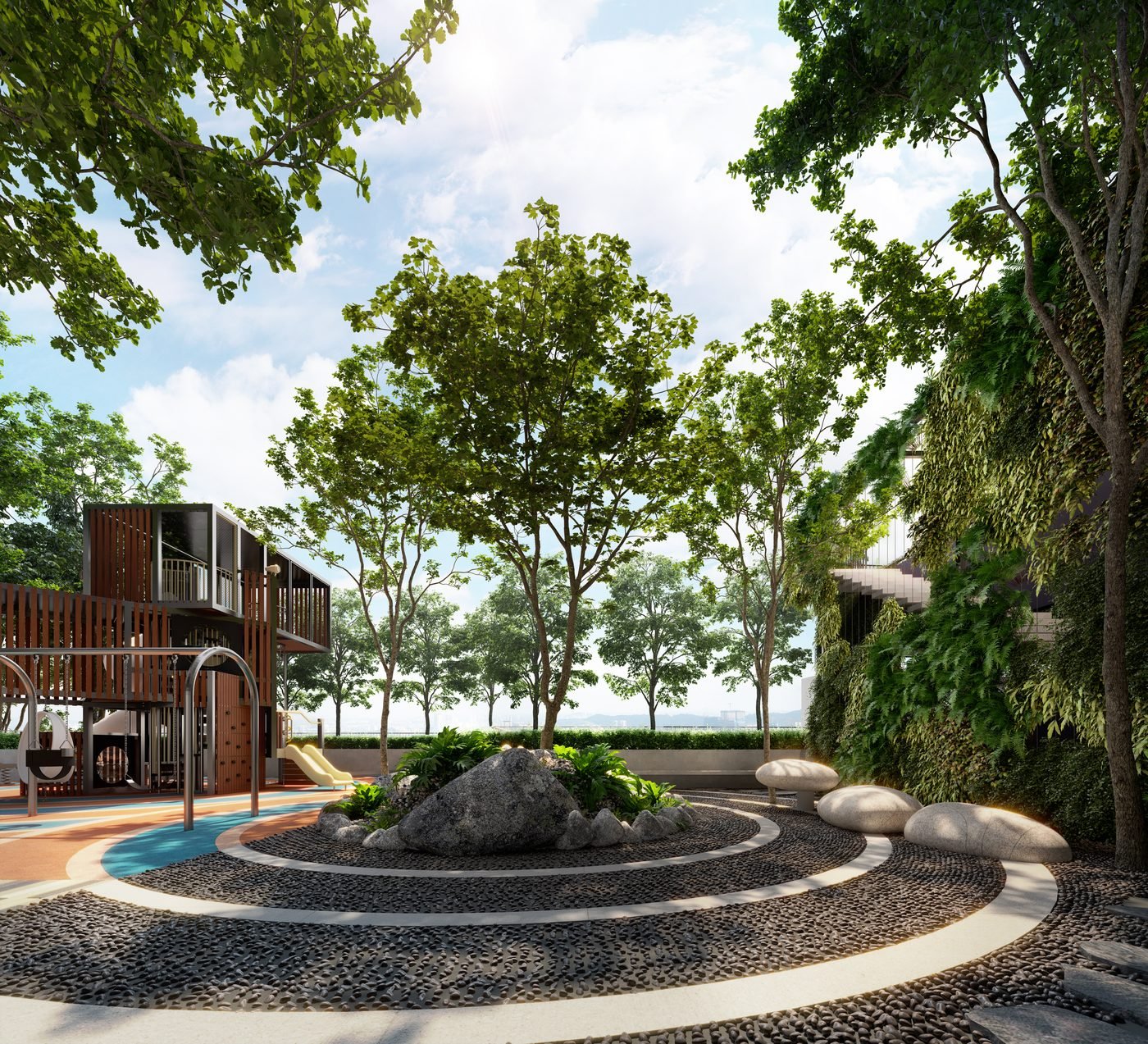 Healing Garden landscape at D'Evia Residences